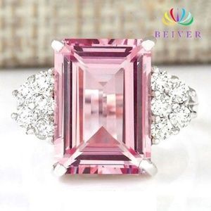 Lusciously pink cocktail ring, lrg stone size 9